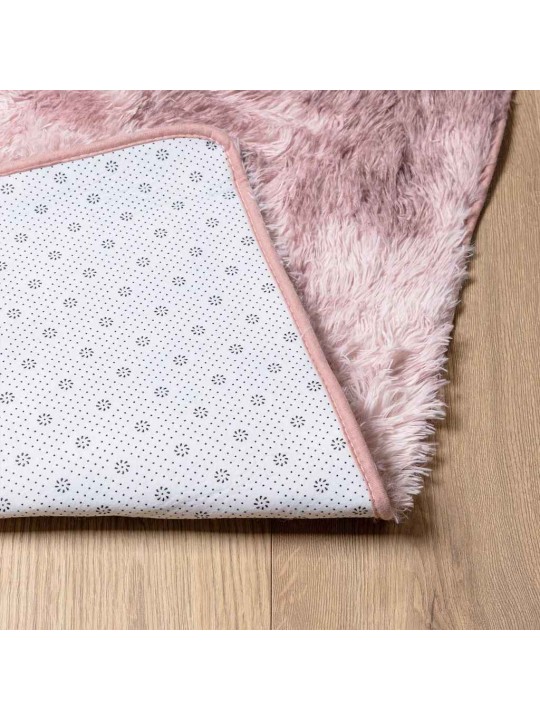 Pörrömatto korkeanukkainen navarra pölypinkki 240x240 cm