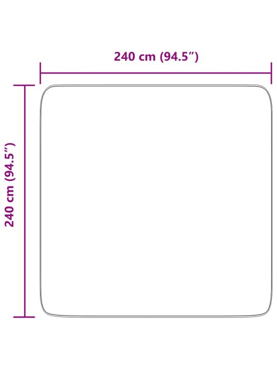 Pörrömatto korkeanukkainen navarra pölypinkki 240x240 cm