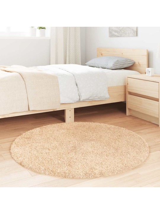 Pörrömatto korkeanukkainen navarra beige 100x100 cm polyesteri