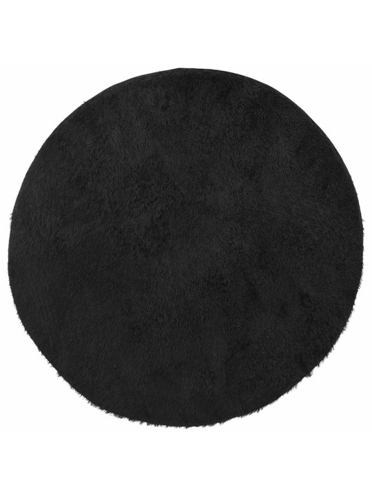 Pörrömatto korkeanukkainen navarra musta 100x100 cm polyesteri