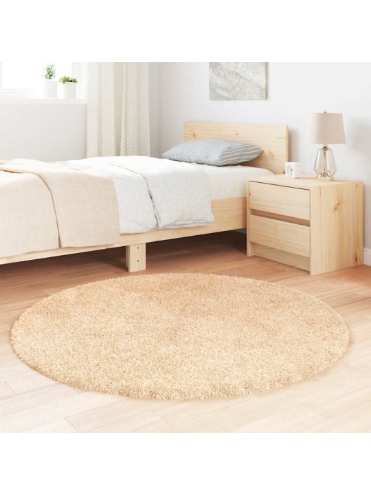 Pörrömatto korkeanukkainen navarra beige 120x120 cm polyesteri