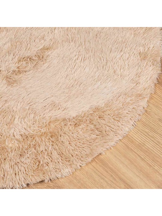 Pörrömatto korkeanukkainen navarra beige 120x120 cm polyesteri
