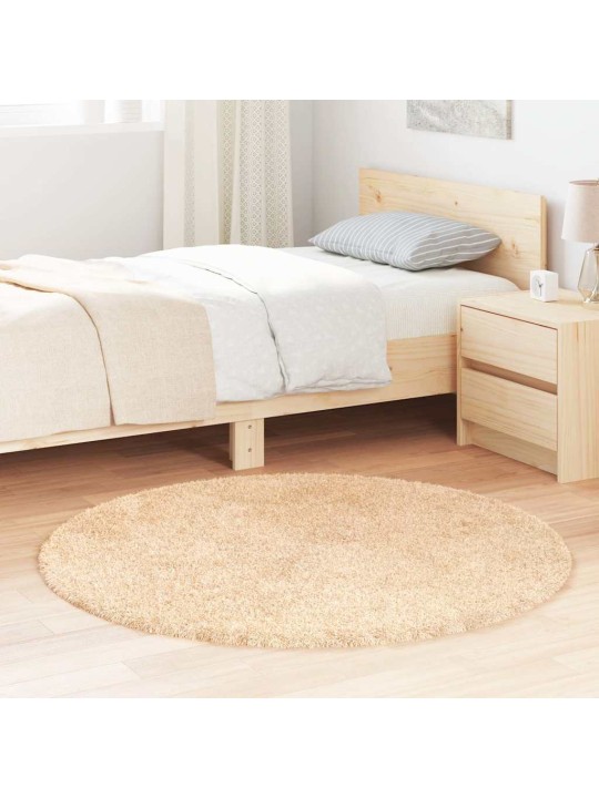 Pörrömatto korkeanukkainen navarra beige 120x120 cm polyesteri