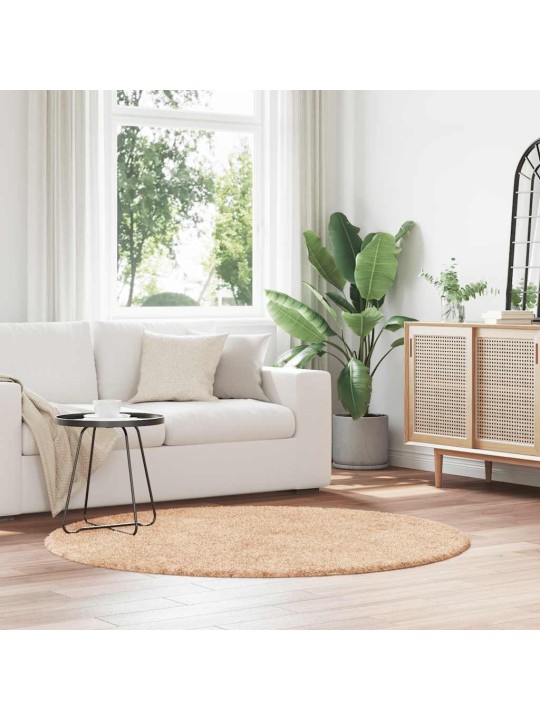 Pörrömatto korkeanukkainen navarra beige 160x160 cm polyesteri