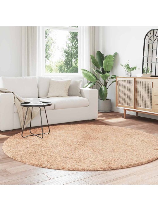 Pörrömatto korkeanukkainen navarra beige 200x200 cm polyesteri