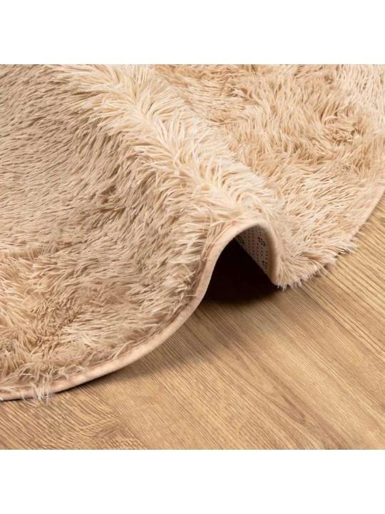 Pörrömatto korkeanukkainen navarra beige 200x200 cm polyesteri