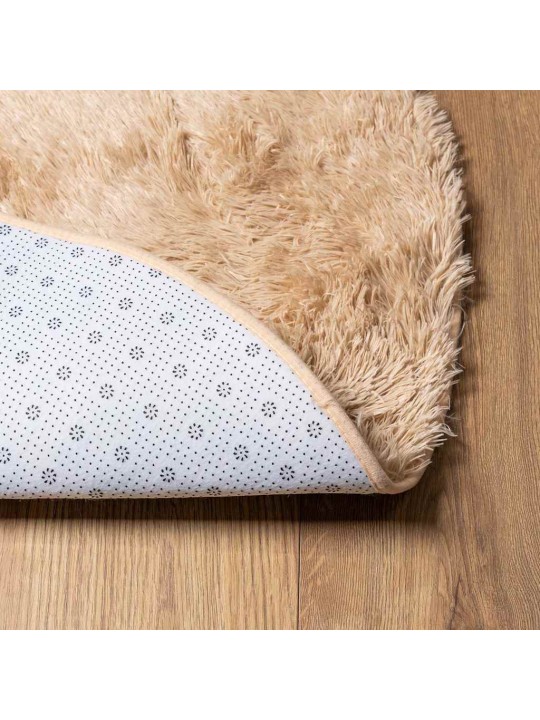 Pörrömatto korkeanukkainen navarra beige 200x200 cm polyesteri