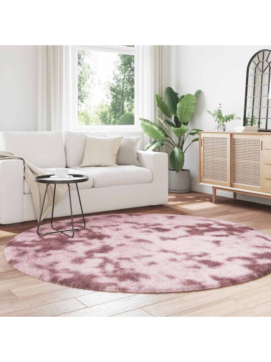 Pörrömatto korkeanukkainen navarra pölypinkki 200x200 cm