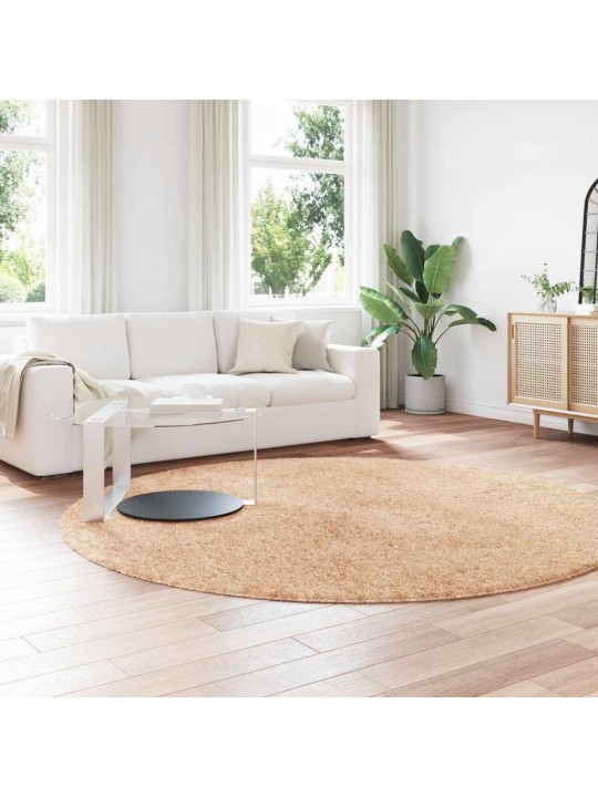 Pörrömatto korkeanukkainen navarra beige 240x240 cm polyesteri