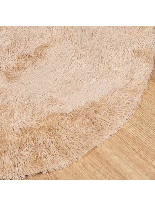 Pörrömatto korkeanukkainen navarra beige 240x240 cm polyesteri