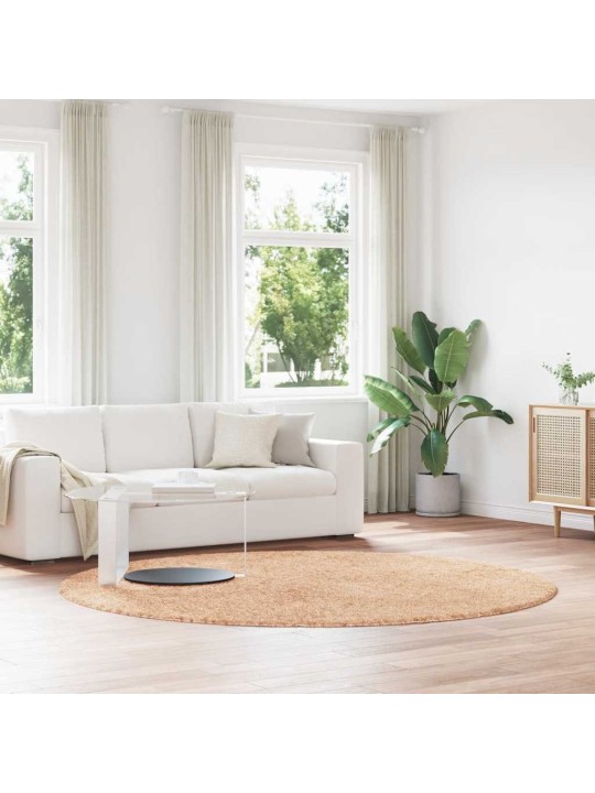 Pörrömatto korkeanukkainen navarra beige 240x240 cm polyesteri