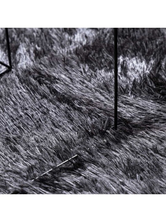 Pörrömatto korkeanukkainen navarra tummanharmaa 240x240 cm