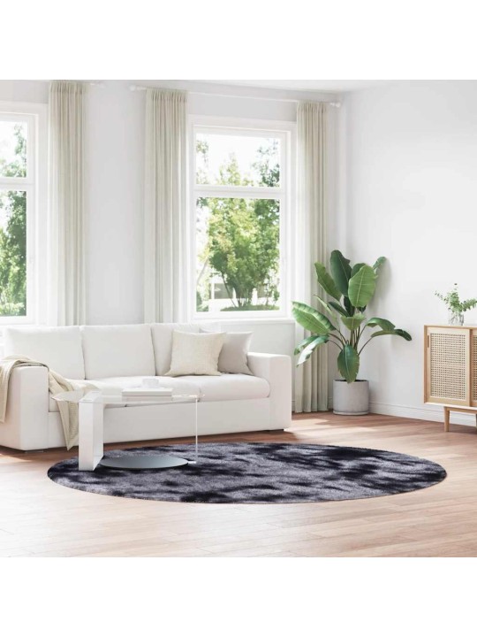 Pörrömatto korkeanukkainen navarra tummanharmaa 240x240 cm