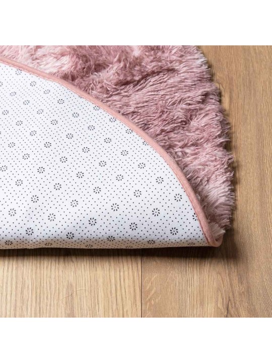 Pörrömatto korkeanukkainen navarra pölypinkki 240x240 cm