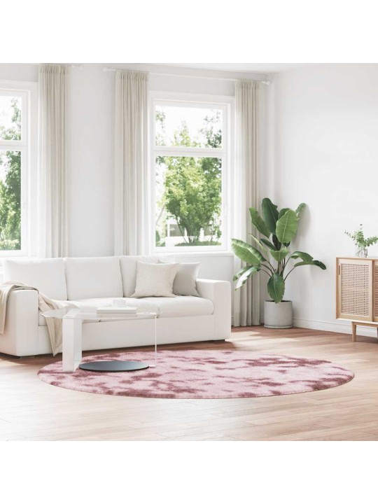 Pörrömatto korkeanukkainen navarra pölypinkki 240x240 cm