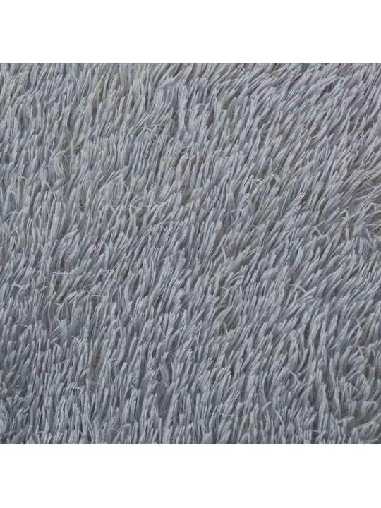 Pörrömatto korkeanukkainen navarra hopeanharmaa 240x240 cm