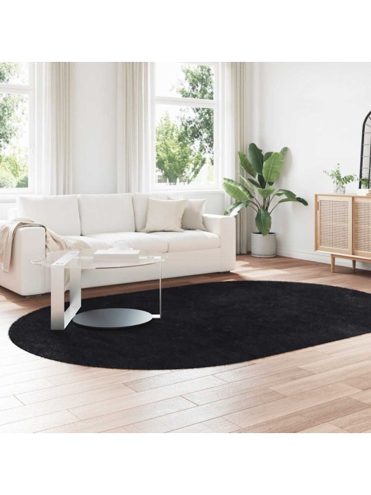 Pörrömatto korkeanukkainen navarra musta 300x200 cm polyesteri