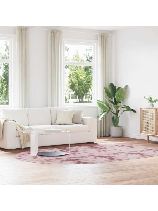 Pörrömatto korkeanukkainen navarra pölypinkki 300x200 cm