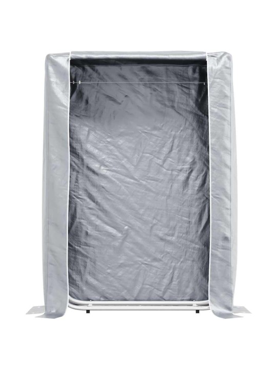 Polttopuuteline sadesuojalla 100x25x150 cm galvanoitu teräs