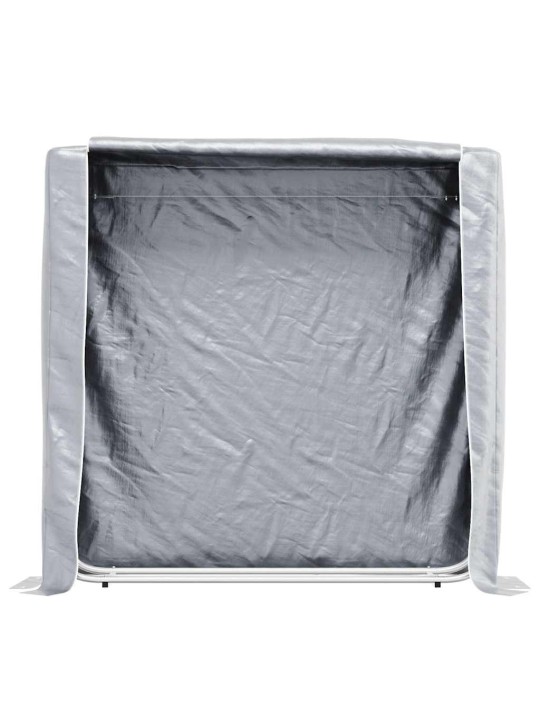 Polttopuuteline sadesuojalla 150x25x150 cm galvanoitu teräs