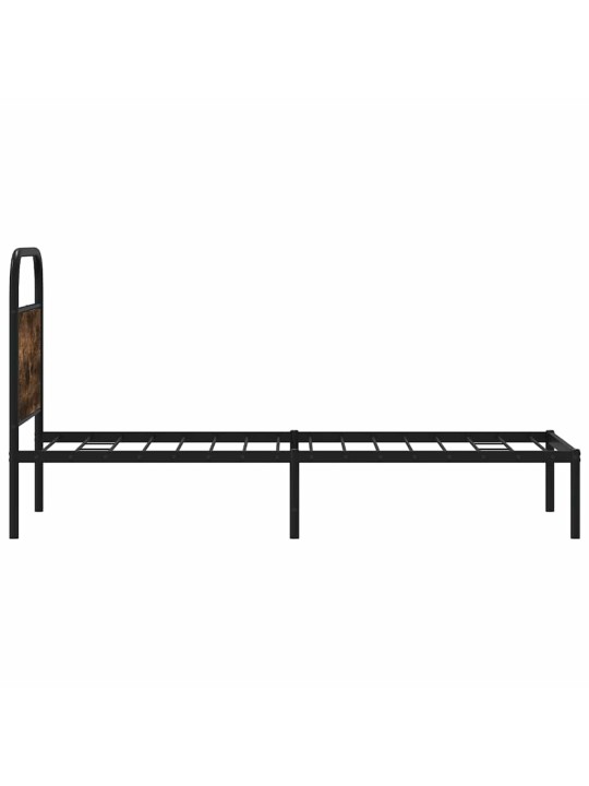 Sängynrunko ilman patjaa 75x190 cm savutammi tekninen puu