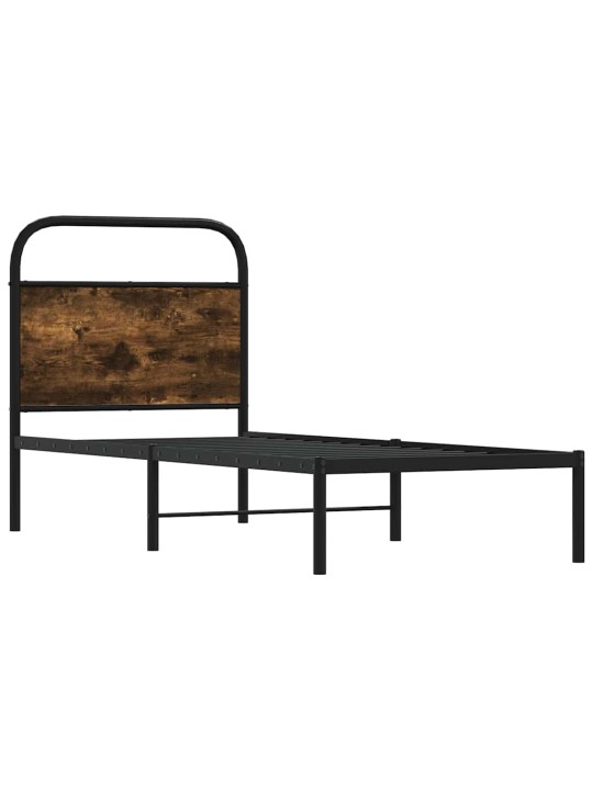 Sängynrunko ilman patjaa 80x200 cm savutammi tekninen puu