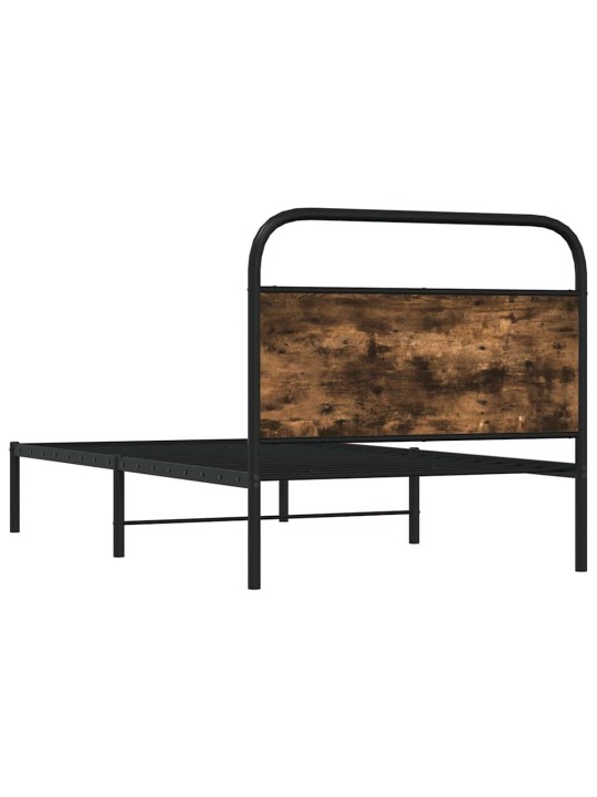 Sängynrunko ilman patjaa 100x200 cm savutammi tekninen puu