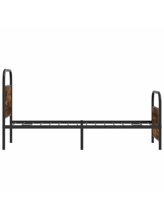 Sängynrunko ilman patjaa 80x200 cm savutammi tekninen puu