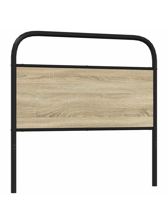 Sängynpääty sonoma-tammi 90 cm teräs ja tekninen puu