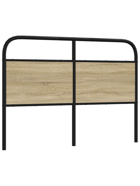 Sängynpääty sonoma-tammi 120 cm teräs ja tekninen puu