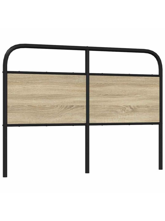 Sängynpääty sonoma-tammi 140 cm teräs ja tekninen puu