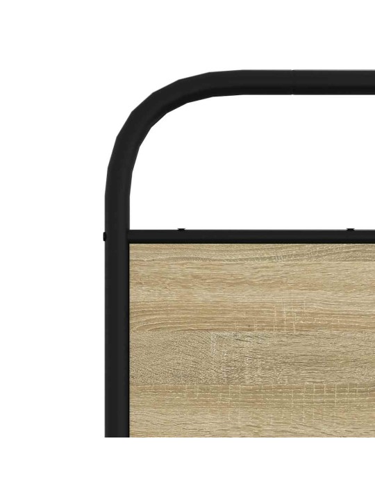 Sängynpääty sonoma-tammi 140 cm teräs ja tekninen puu