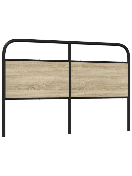 Sängynpääty sonoma-tammi 150 cm teräs ja tekninen puu