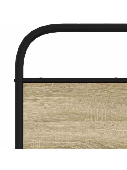 Sängynpääty sonoma-tammi 150 cm teräs ja tekninen puu