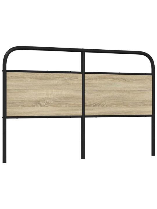 Sängynpääty sonoma-tammi 160 cm teräs ja tekninen puu