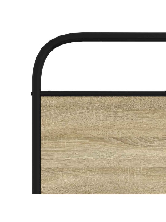 Sängynpääty sonoma-tammi 200 cm teräs ja tekninen puu