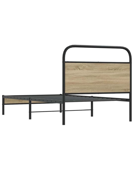 Sängynrunko ilman patjaa 100x200 cm savutammi tekninen puu