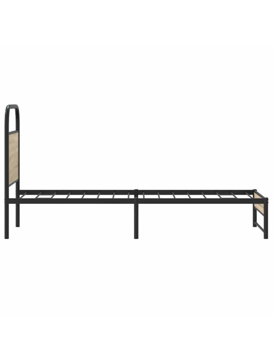 Sängynrunko ilman patjaa 80x200 cm savutammi tekninen puu