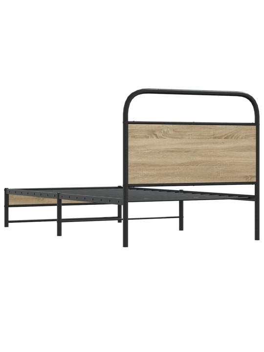 Sängynrunko ilman patjaa 90x200 cm savutammi tekninen puu