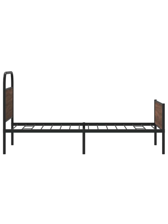 Sängynrunko ilman patjaa 90x200 cm ruskea tammi tekninen puu