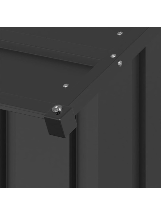 Koiratalo katolla 131x101x102 cm galvanoitua terästä