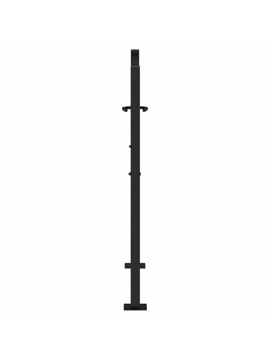 Puutarhaportti musta 105x106 cm teräsvalosuunnittelu