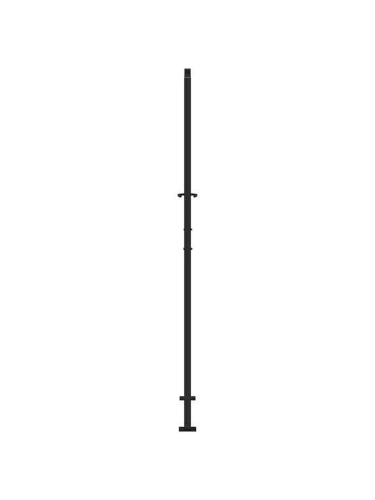 Puutarhaportti musta 105x205 cm teräsvalosuunnittelu
