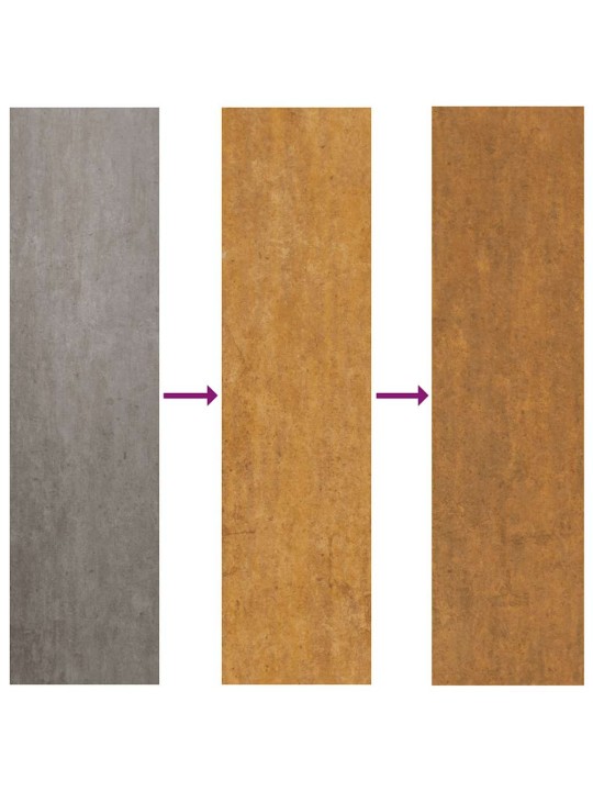 Puutarhaportti 105x105 cm weathering steel light design