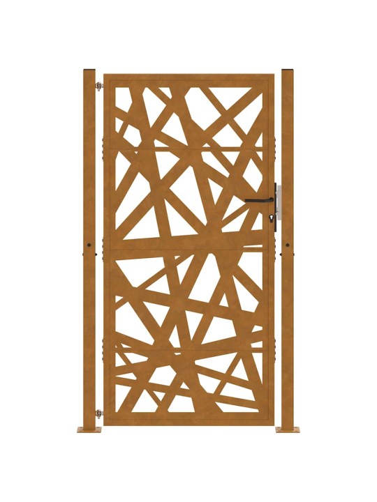 Puutarhaportti 105x180 cm weathering steel light design