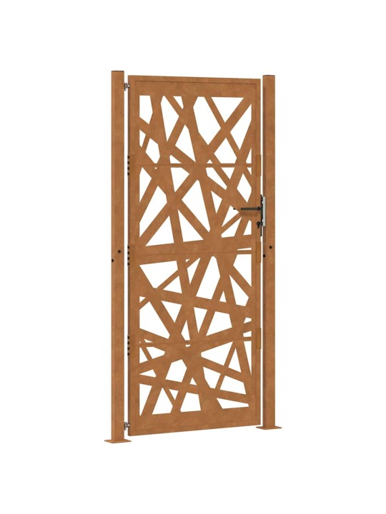 Puutarhaportti 105x205 cm weathering steel light design