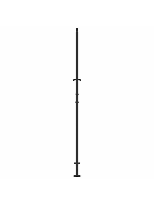 Puutarhaportti musta 105x205 cm teräslehtisuunnittelu