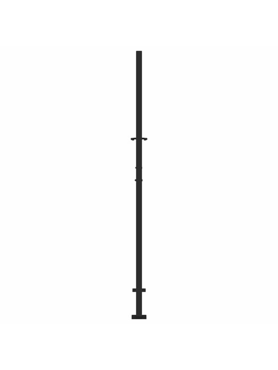Puutarhaportti musta 105x180 cm teräsjäljen suunnittelu