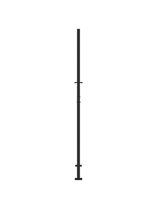 Puutarhaportti musta 105x205 cm teräsjäljen suunnittelu
