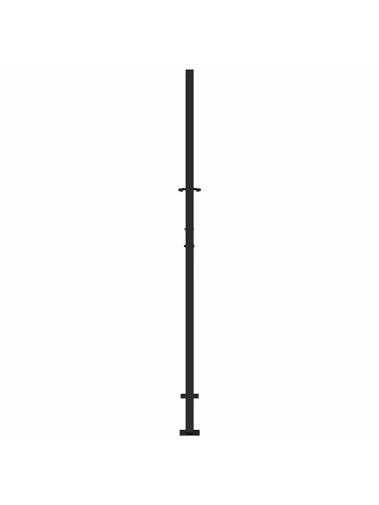 Puutarhaportti musta 105x180 cm teräsliekki design